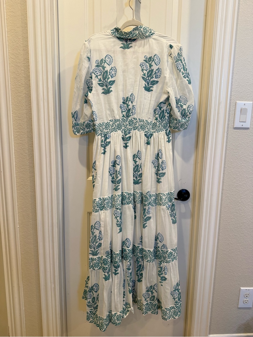 Oliphant V Necked Cuffed Maxi Salvia Green - Picture 5 of 7